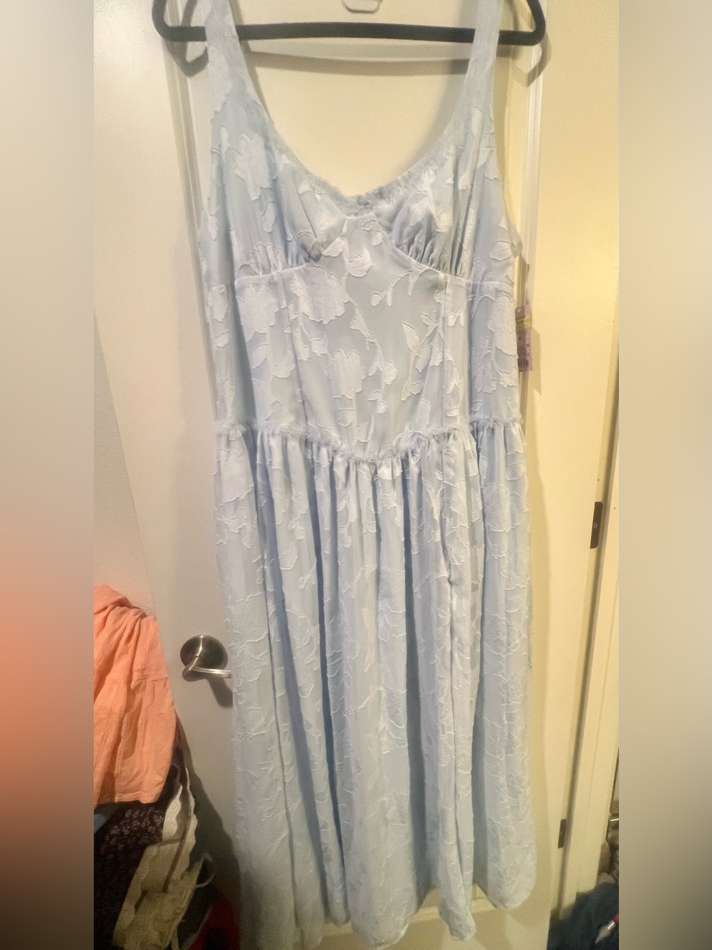 wild fable Light Blue Floral Lace Party Dress